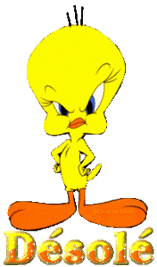 Gif animé désolé Titi
